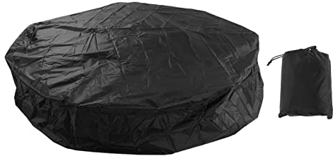 190 Silberne Polyester-TAFT-Whirlpool-Abdeckung, Runde Whirlpool-Abdeckung, Spa-Abdeckung, Whirlpool-Schutz für Badewanne/Bubble Message Spa, 190 X 30 cm(215x70cm-Schwarz)