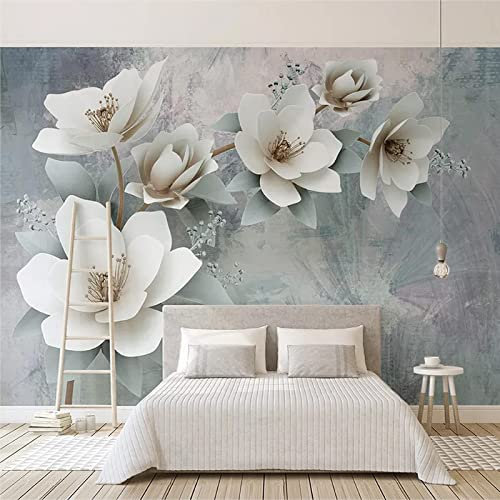 GIVLWF Papier Peint de Style Européen Rétro, Fleurs de Mode Romantique Panoramique Déco Mural pour Salon Chambre D'Enfant Décoration Murale - 400 x 280 cm