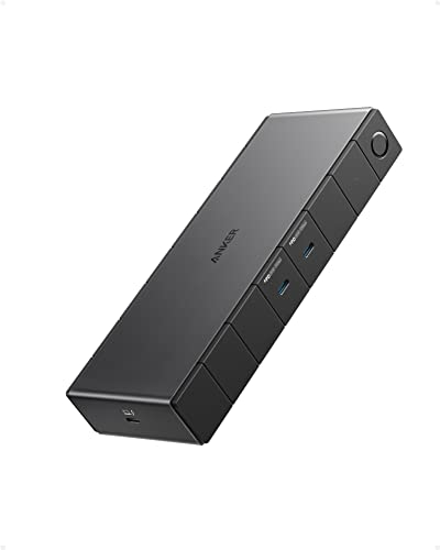Estación de Acoplamiento Anker 778 Thunderbolt (12 en 1, Thunderbolt 4), Pantalla única de 8K, Quad 4K, Ethernet, 6 Puertos USB para M1 Pro/MAX MacBook Pro y más