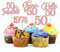 Gyufise 30Pcs 50th Birthday Cupcake Toppers 50 Fabulous Cupcake Picks Cheers to 50 1975 Cake Decorations for Happy 50th Birthday Wedding Anniversary Party Decoration Supplies Rose Gold