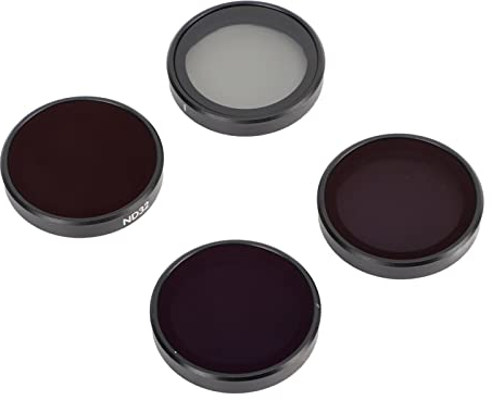 ND-Filter-Set für Osmo Action3, Action-Kamera-Objektivfilter-Set, Magnetisches Saugdesign, Optisches Glas, Silikonschutz, 4 Stück (CPL, ND8, ND16, ND32)