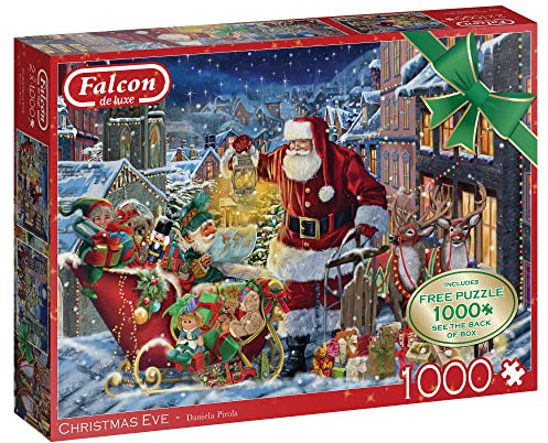 Jumbo, Falcon de Luxe - Heiligabend, Weihnachten Puzzle für Erwachsene, 2 x 1000 Teile