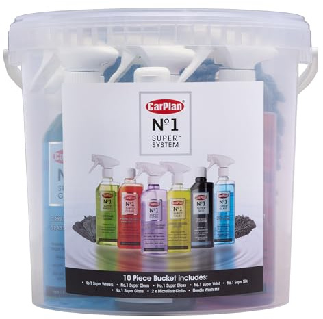 CarPlan No.1 10-Piece Bucket Kit – Complete Car Cleaning Kit with Essential Products & Accessories