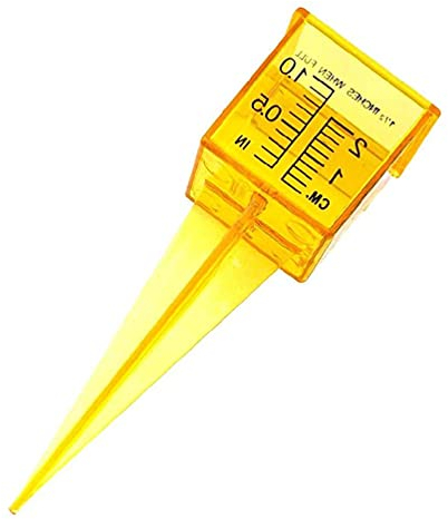 Mini Portable Sprinkler And Rain Gauge Wide Mouth Bright Yellow Outdoor Water Measuring Tool For Lawn Yard Outdoor Home Rain Gauges Outdoors Best Deck Rain Gauges For Yard Easy Read