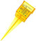 Mini Portable Sprinkler And Rain Gauge Wide Mouth Bright Yellow Outdoor Water Measuring Tool For Lawn Yard Outdoor Home Rain Gauges Outdoors Best Deck Rain Gauges For Yard Easy Read