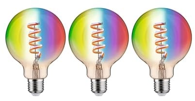 Paulmann 29165 Filament 230V Smart Home Zigbee LED Globe G95 E27 3x470lm 3x6,3W RGBW+ dimmbar Gold Leuchtmittel