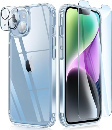 FNTCASE für iPhone 13 Hülle: iPhone 14 Handyhülle Militär Fallschutz Anti Vergilbung Handyhülle - Robuste langlebige stoßfeste Schutzhülle - 6,1 Zoll