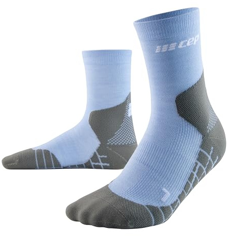 CEP Hiking Light Merino Mid Cut Socks für Damen – Merino-Wandersocken mit Kompression – Atmungsaktive Trekkingsocken & Wandersocken Damen mit rutschfestem Sitz für Outdoor