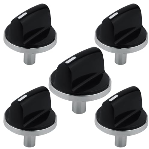 5 Stück 00650847 Herdknopf, Herdknöpfe, Drehregler, Ersatzteil, kompatibel mit Bosch Electric Range Herd, ersetzt 650847 1999734 AH3480601 AP4513132 PS8731208 Schwarz