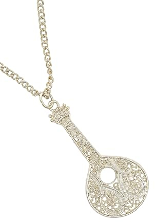 collezione alessandro Lange Kette Fado mit orientalischem Gitarre Anhänger