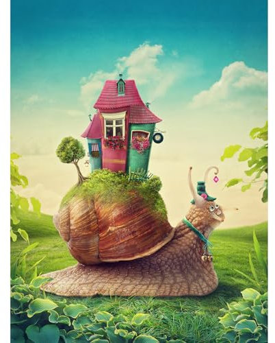 Jigsaw 1000 Piece Adults Challenging Puzzle Perfect for Game Nights 20 x 28 Inches, Snail Puzzle Home Decoration