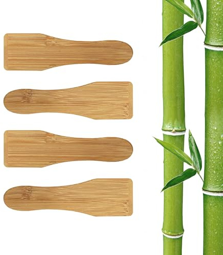 Natural Bamboo Scrapers Raclette Spatulas 4pcs