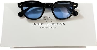 Vintange Sunglasses Lunettes de soleil modèle Moscot Johnny Depp Robert Downey jr. Fabriqué en Italie UV400 classiques intemporels unisexe homme femme, bleu ciel