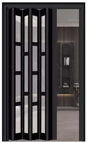 Schiebetür Falttür falttüren innentüren 80 Zoll Hoch Falttür/ Innenbereich Akkordeon-Tür, Multifalttür Modern Schiebetür Für Den Kleiderschrank, Temporäre Tür Raumtrenner Mit Klaren Acrylpaneelen, Für