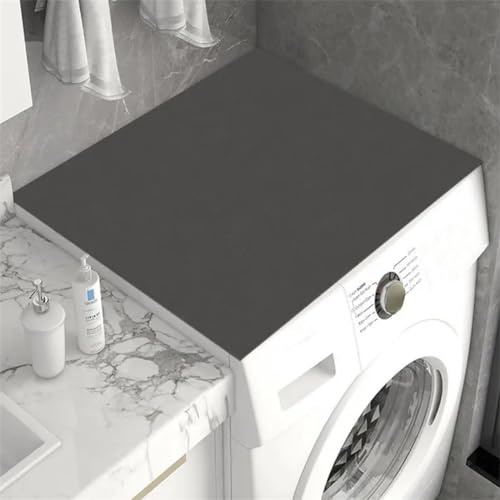 Odot Tappetino Antiscivolo Lavatrice, Tinta Unita Tappeto Assorbente Superiore per Lavatrice, Tappeto Assorbente Asciugatura Rapida in Diatomee (50x60cm,Nero)