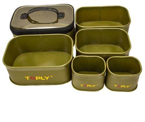 6-teiliges faltbares Angelzubehör-Set, geräumige EVA-Tasche, perfekt für Angelbegeisterte