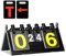 BORDEAG 4-Stellige Tragbare Flip Sport Anzeigetafel, Punktetafel Punktezähler, Scoreboard, Tragbare Anzeigetafel für Basketball Badminton Volleyball Tischtennis (39 x 21 cm)