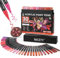 NICETY 30Pcs Feutre Acrylique - marqueur peinture acrylique Verre pour Bois, Toile, Verre, Céramique - Acrylic Paint Marker à base d'eau à 0,7 mm Extra Pointe Fine (Rouge)