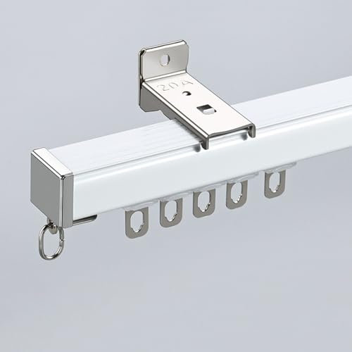 Schiebegardine, Deckenhalterung, Aluminium, 440 cm, Raumteiler, Vorhangstange, Weiß