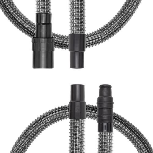 PRIMEBAG Gewebeschlauch-Set passend für alle Zyklon Abscheider 50mm Anschluss und Nass-/Trockensauger 58mm z.B. Flex Hecht Festool Makita Top Craft Schlauch mit innenliegender Stahlfeder (3 Meter)