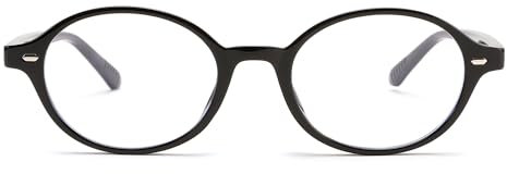 FEISEDY Vintage Oval Blaulichtbrille Damen Herren Computerbrille Blaulichtfilter Nerdbrille B0242