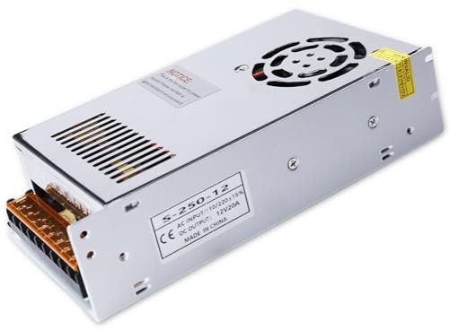 Alimentatore di rete da 12 V, 20 A, 240 W, trasformatore di alimentazione per auto, trasformatore LED, trasformatore di commutazione, AC 110 V/220 V DC 12 V, 20 A, 240 W, convertitore di tensione per