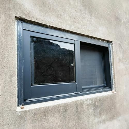 Lucernario per Tetto Finestre Scorrevoli con Telaio in Alluminio Grigio, Finestra Sigillata con Vetro Trasparente e Zanzariere, Finestre Sostitutive per La Casa per Camera da Letto Cucina Pollaio(18x1