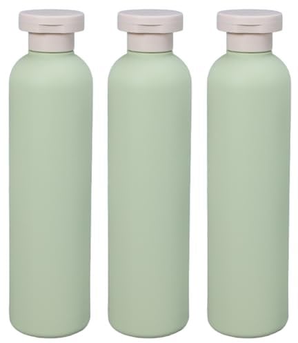 3PCS Empty Shampoo Bottles 260ml/8.8oz Empty Shampoo Squeeze Bottles, Plastic Refillable Shampoo Bottles with Leakproof Flip Cap for Creams, Lotion, Shampoo
