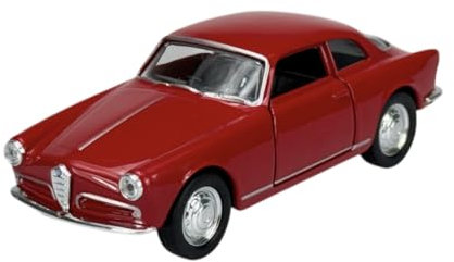 Welly Modell Auto Kompatibel mit 1954 Alfa Romeo Giulietta Rot ca 1/34-1/39 Metal Modell Auto Die Cast Neu im Kasten