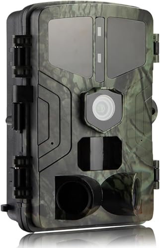 RecorCam Fototrappola 50MP 4K HD Fotocamera Caccia Notturna IR 850nm, Fototrappole 0.2s Cattura Rapida, Telecamera da Caccia con Scheda da 32 G (HC809A)