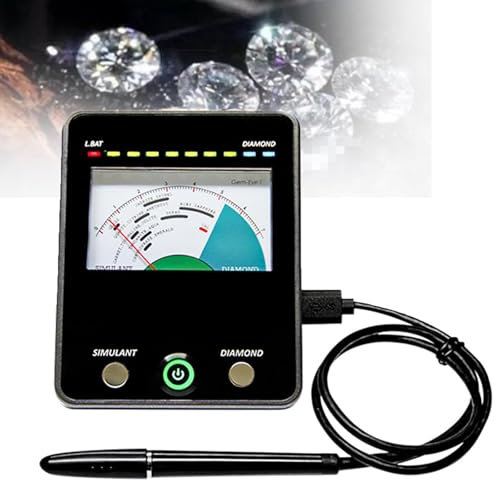 tester di diamanti,Tester per gemme e diamanti,Tester per moissanite,Per principianti ed esperti di gioielli,Calibrazione automatica, lettura professionale