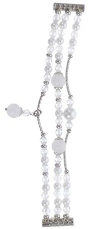 NUOBESTY 1Pièce Bracelet Agate pour Montre Connectée Décorative Perles Ajustable Élégant