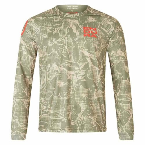 Endura Grid Floral Ltd Long Sleeve Enduro Jersey S Green