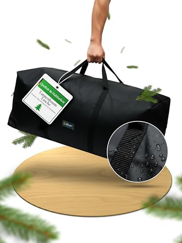 Heimflix Aufbewahrungstasche XXL für Weihnachtsbaum | Weihnachtsbaum Abdeckung & Weihnachtsbaum Tasche | Tannenbaum Tasche für Weihnachtsdeko Aufbewahrung | Weihnachtsbaum Aufbewahrung robust
