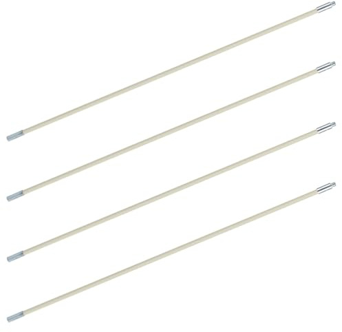 Totority 4pcs Chimney Sweep Kit 5 Inch Brush with Lightweight Plastic Rods for Dryer Vent Cleaning and Chimney Sweep Brushes the Inner Wall