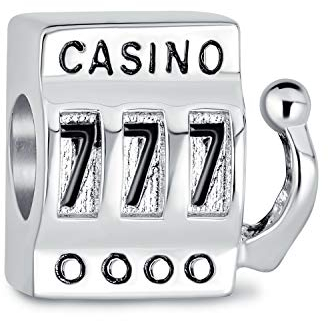Tourismus Las Vegas Viel Glück Urlaub Reisen Glücklich 777 Jackpot Casino Spielautomat Glücksbringer Perle Für Frauen Oxidiertes .925 Sterlingsilber Passt Europäisches Armband
