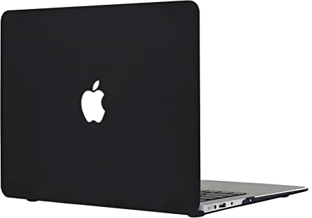 TECOOL Cover compatibile con vecchio MacBook Air 13 Pollici 2010-2017 (A1466 1369), Custodia Rigida Protettiva Sottile in Plastica Superficie Opaca, Nero