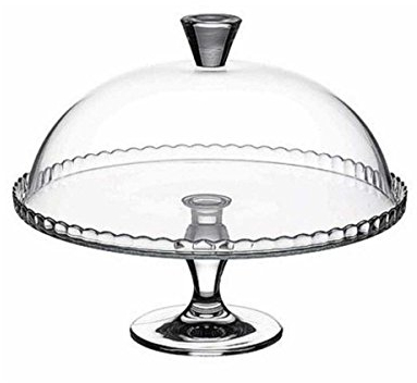 Reposatartas con pie para Tartas, Pasteles y Cupcakes 32 cm diametro de Cristal