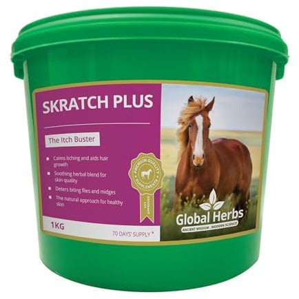 Global Herbs SkratchPlus Equine Advanced Sweet Itch & Skin Support Powder for Horses 1kg