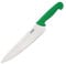 Hygiplas Colour-Coded Chef's Knife 25.5cm / 10 inch Blade Professional Grade | Green for Salads and Fruit | Weight: 190 grams | C868