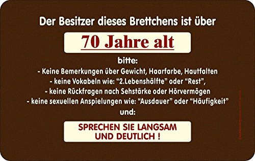 Birthday/Geburtstag - Frühstücksbrettchen - 70 Jahre alt | witziges Geschenk