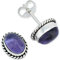 orecchini a bottone in argento 925 con pietra preziosa viola ametista orecchini in vero argento sterling da donna regalo