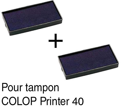 Nachfüll-Stempelkissen für Stempel Colop Printer 40, 59 x 23 mm, Schwarz, 2 Stück