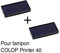 Nachfüll-Stempelkissen für Stempel Colop Printer 40, 59 x 23 mm, Schwarz, 2 Stück