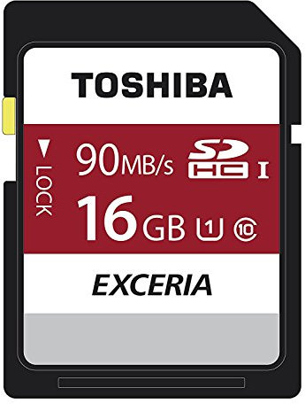 Toshiba Exceria Pro N302 SDHC 16GB UHS-I U1 Speicherkarte (bis zu 90MB/Sek. lesen)