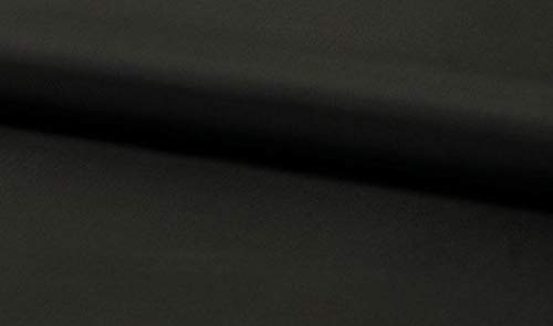 elastischer Futterstoff in unifarben Schwarz als Meterware zum Nähen, 50 cm