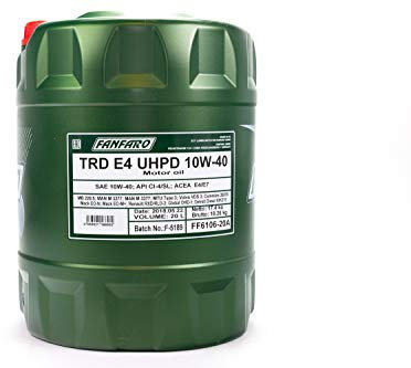 FANFARO Motoröl 10W-40 UHPD Synthetiköl Motor Öl ACEA ACEA E7 ACEA E4 API API CI-4 API SL TRD E4 20 L