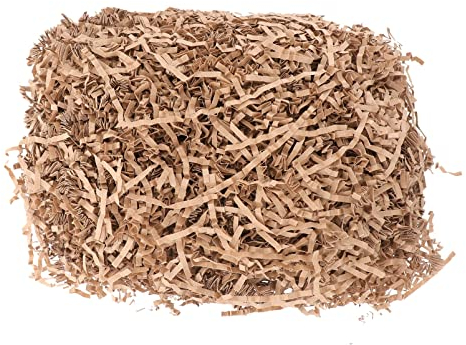 Papier Füllmaterial Geschreddertes Deko Papier für Geschenke Verpackung 100g (Helles Kaffee)