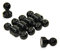 Small Black Acrylic Push Pin Magnet for Fridge, Whiteboard, Noticeboard, Filing Cabinet - 11mm dia x 17mm tall - Pack of 10