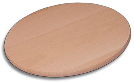Hofmeister Holzwaren Servierteller, drehbar, 100% plastikfrei, 30 cm, Naturprodukt, perfekt für Pizza, Wurst- und Käse-Platte, runde drehbare Servier-Platte für Snacks